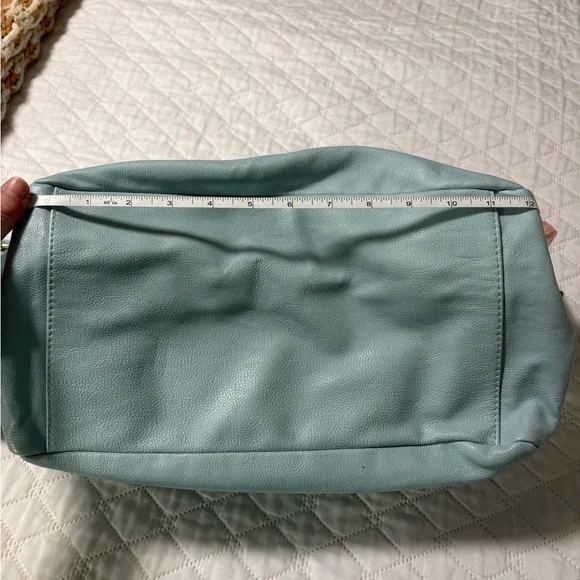 Steve Madden Light Blue/Mint Shoulder Bag Purse with Gold Hardware - Picture 11 of 16
